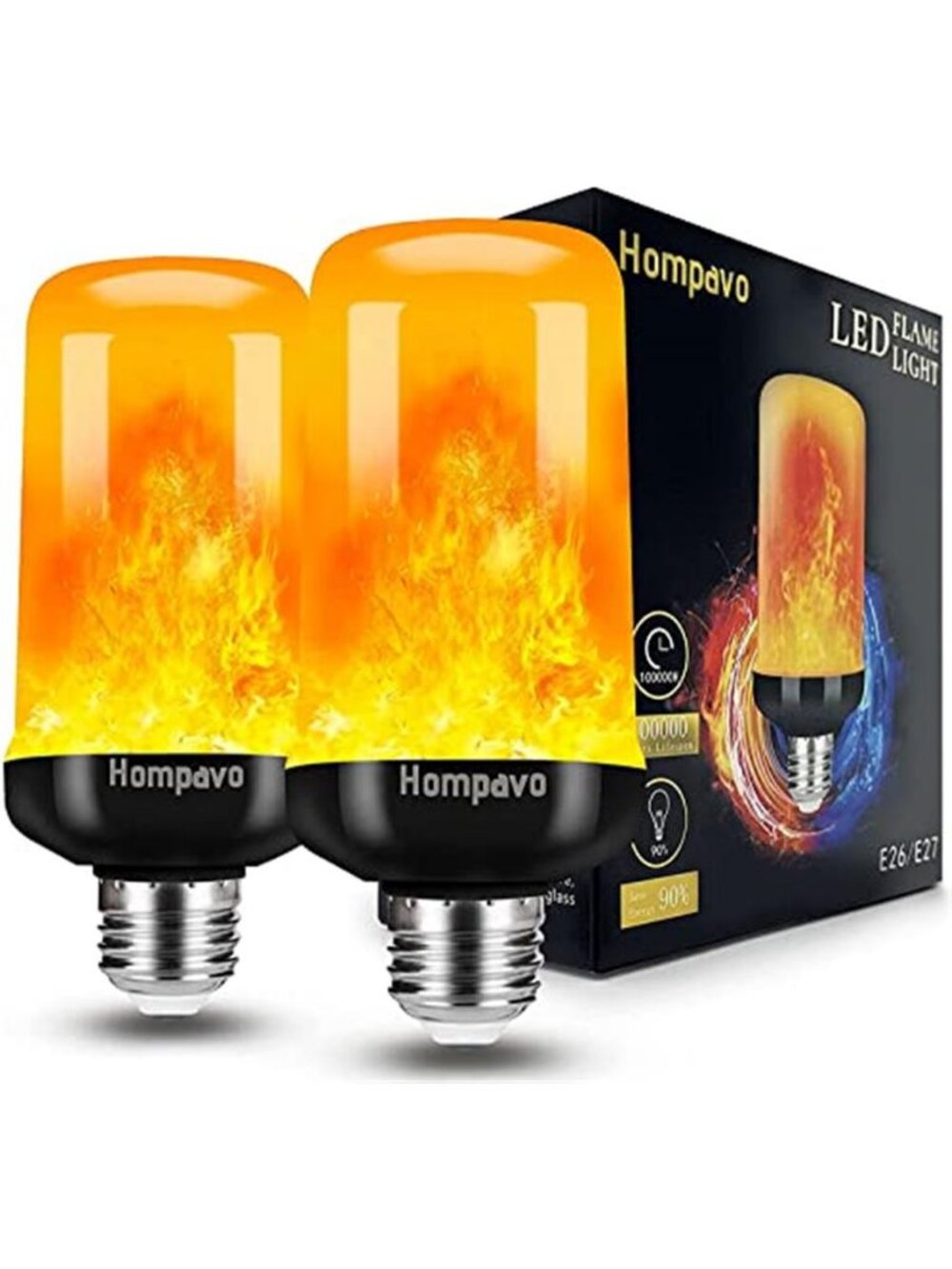 【Upgraded】 Flame Light Bulbs for Home Decor with Upside Down Effect